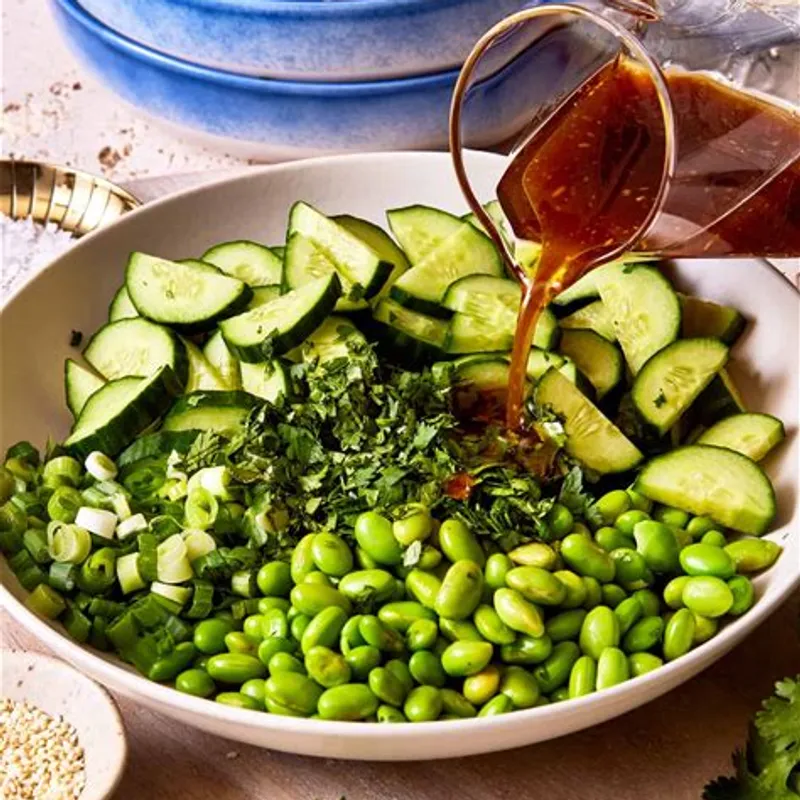 Zesty Cucumber Edamame Salad image